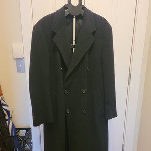 Men's Ralph Lauren Dark Blue Double-Breasted Cashmere/Wool Winter Coat. XL
